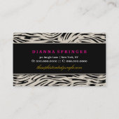 311洗練されたジャングルのダマスク織のピンク純血Su 名刺 (裏面)