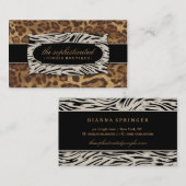 311洗練されたジャングルのヒョウ2 名刺 (正面/裏面)