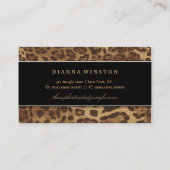 311洗練されたジャングルのヒョウ2 名刺 (裏面)