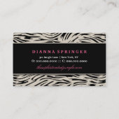 311洗練されたジャングルのローズピンク 名刺 (裏面)