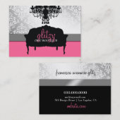 311派手でシックなブティック-ローズピンク 名刺 (正面/裏面)