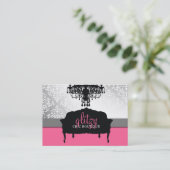 311派手でシックなブティック-ローズピンク 名刺 (スタンド正面)