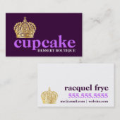 311流行にはっきりしたなティアラの紫色 名刺 (正面/裏面)