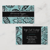 311海の花柄のヴィンテージ 名刺 (正面/裏面)