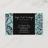 311海の花柄のヴィンテージ 名刺 (裏面)