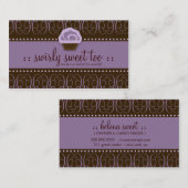 311渦巻形ので甘い紫色チョコレート 名刺 (正面/裏面)