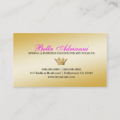 311漆黒Ciao Bellaのピンクの口答え 名刺 (裏面)