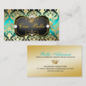 311漆黒Ciao Bellaの水の口答え 名刺 (正面/裏面)