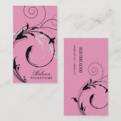 311点々のあるな欲求|のピンク 名刺 (正面/裏面)