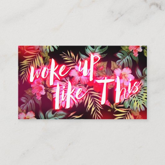 311熱帯ネオン白熱はこれのように目覚めました 名刺 (正面)