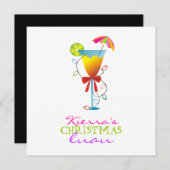 311熱帯楽園のクリスマスのルアウ(ハワイ式宴会) 招待状 (正面/裏面)