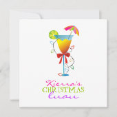 311熱帯楽園のクリスマスのルアウ(ハワイ式宴会) 招待状 (正面)