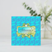 311熱帯魅力的で熱狂するな水のイルカの招待 招待状 (スタンド正面)