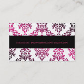 311熱血なダマスク織のマゼンタ 名刺 (裏面)