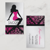 311爆弾のシルエットのシマウマ-贅沢にピンク 名刺 (正面/裏面)