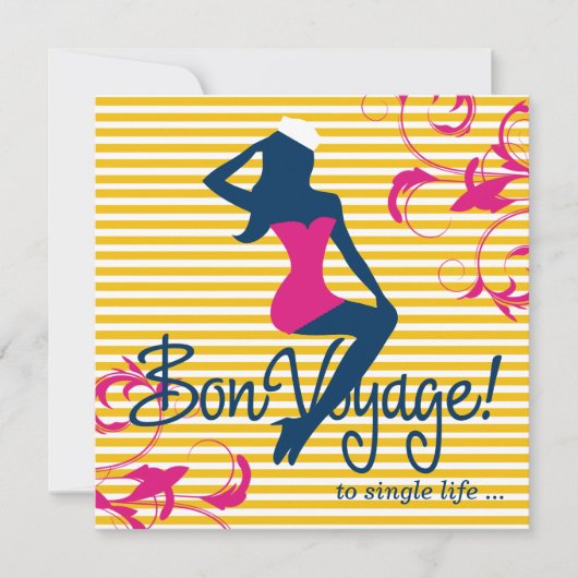 311爆弾のシルエットの航海のでより青いランジェリー 招待状 (正面)