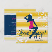 311爆弾シルエット·ブルーテ航海のーマ 招待状 (正面/裏面)