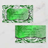 311物惜しみしないエメラルドの大皿|の銀 名刺 (正面/裏面)