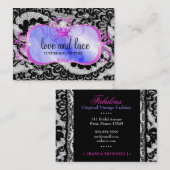 311物惜しみしないショッキングピンクのアイリス大皿及びレース 名刺 (正面/裏面)