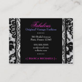 311物惜しみしないショッキングピンクのアイリス大皿及びレース 名刺 (裏面)