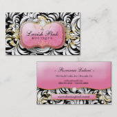 311物惜しみしないピンクのプレートのダイヤモンド 名刺 (正面/裏面)