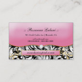 311物惜しみしないピンクのプレートのダイヤモンド 名刺 (裏面)