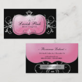 311物惜しみしないピンクのプレートの銀 名刺 (正面/裏面)