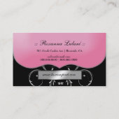 311物惜しみしないピンクのプレートの銀 名刺 (裏面)
