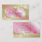 311物惜しみしないピンクの大皿のきらめくのティアラ 名刺 (正面/裏面)