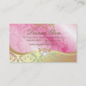 311物惜しみしないピンクの大皿のきらめくのティアラ 名刺 (裏面)