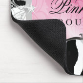 311物惜しみしないピンクの大皿のシマウマのマウスパッド マウスパッド (コーナー)