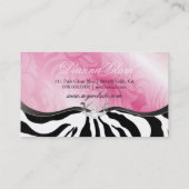 311物惜しみしないピンクの大皿のシマウマ 名刺 (裏面)
