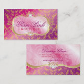 311物惜しみしないピンクの大皿の金神のピンクのふくれっ面 名刺 (正面/裏面)