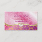 311物惜しみしないピンクの大皿の金神のピンクのふくれっ面 名刺 (裏面)