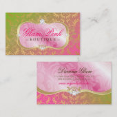 311物惜しみしないピンクの大皿の金神の棒つきキャンデー 名刺 (正面/裏面)