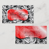 311物惜しみしない弁柄の大皿|の銀 名刺 (正面/裏面)