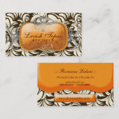 311物惜しみしない蜜柑|ブラウン及びクリーム 名刺 (正面/裏面)