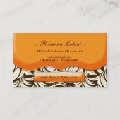 311物惜しみしない蜜柑|ブラウン及びクリーム 名刺 (裏面)