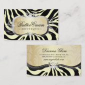 311物惜しみしないButtercreamの大皿のシマウマ 名刺 (正面/裏面)