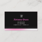 311王冠|のシマウマのプリントHOTTのピンク 名刺 (裏面)