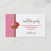 311甘いケーキのカップケーキ2ハート 名刺 (裏面)