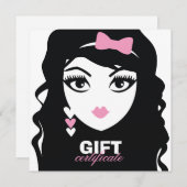 311甘いハート甘いピンクのギフト券 (正面/裏面)