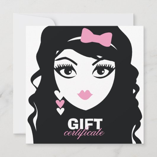 311甘いハート甘いピンクのギフト券 (正面)