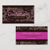 311甘いビロードのローズピンク 名刺 (正面/裏面)