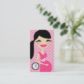 311甘いLETITIA HOTTのピンクのブルネット 名刺 (スタンド正面)