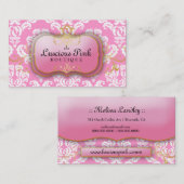 311甘美なピンクのプレートのピンク 名刺 (正面/裏面)