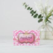 311甘美なピンクのプレートのピンク 名刺 (スタンド正面)