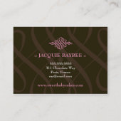 311甘美なピンク及びチョコレートぽっちゃりした名刺 名刺 (裏面)