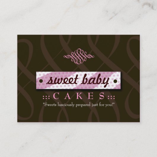 311甘美なピンク及びチョコレートぽっちゃりした名刺 名刺 (正面)