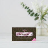 311甘美なピンク及びチョコレート 名刺 (スタンド正面)